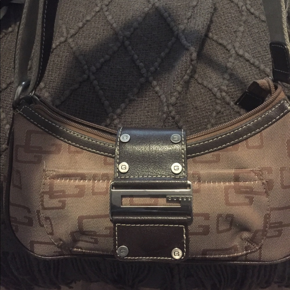 Guess small shoulder bag, purse, tan
